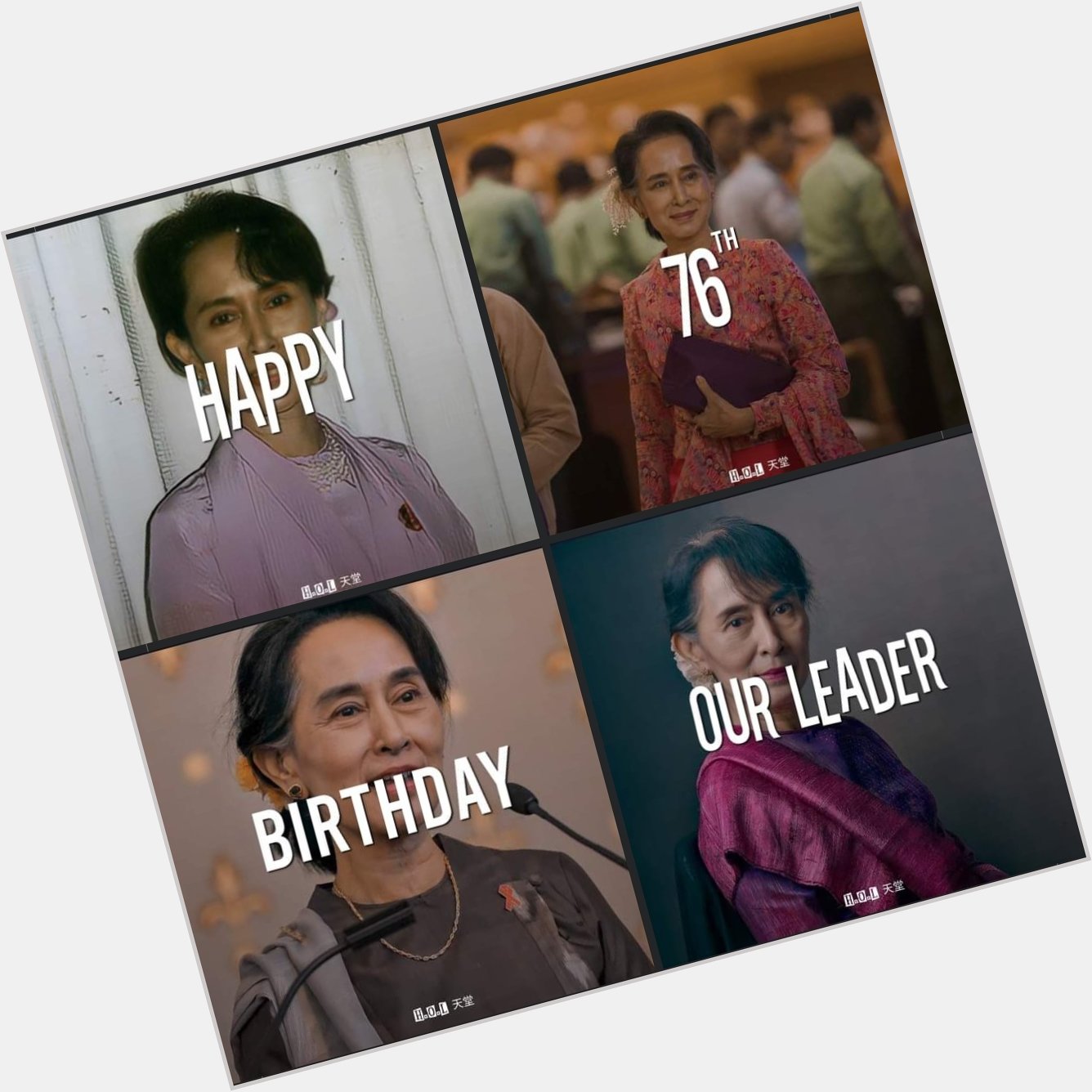 Happy Birthday Our Leader
Daw Aung San Suu Kyi   