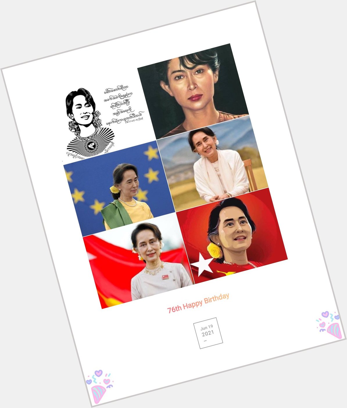 76th Happy Birthday Our Leader Daw Aung San Suu Kyi  