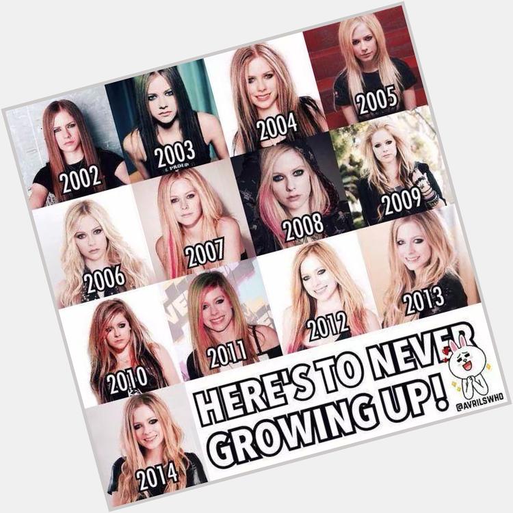 Singin heres to never growing up!  Happy 30th birthday avril lavigne! 