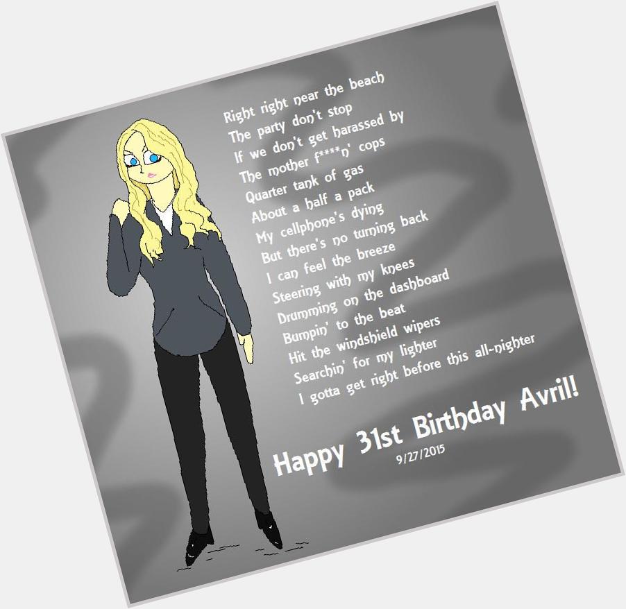 Happy 31st birthday Avril Lavigne! 