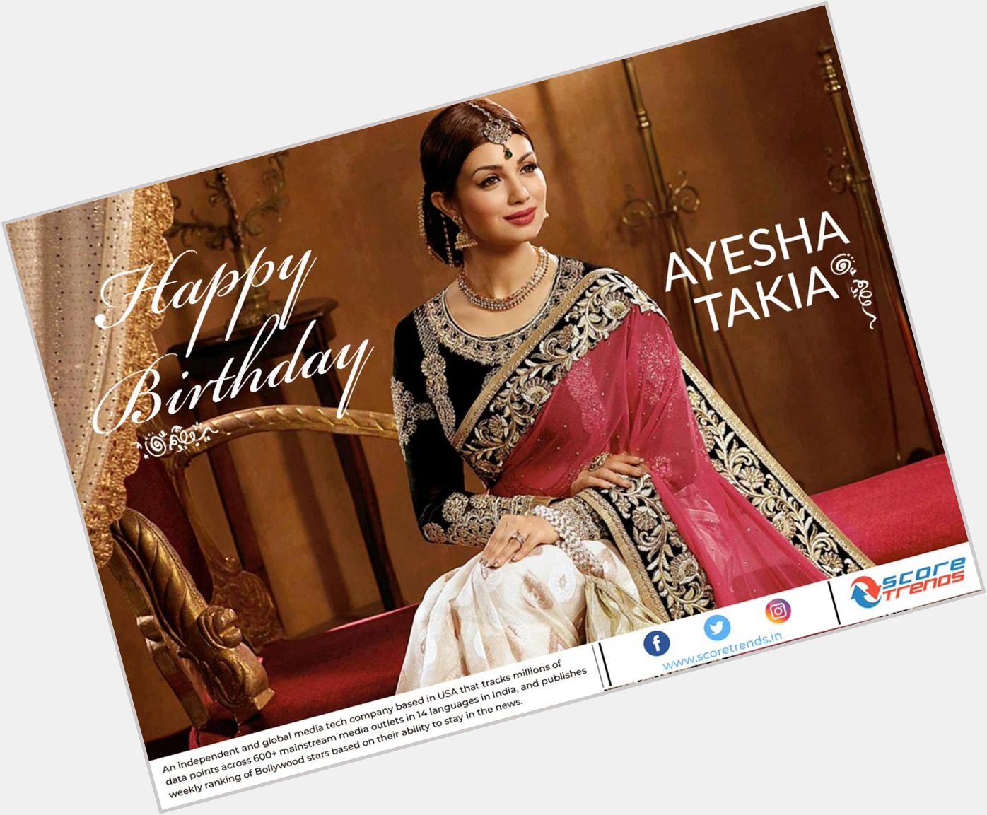 Score Trends wishes Ayesha Takia a Happy Birthday!! 