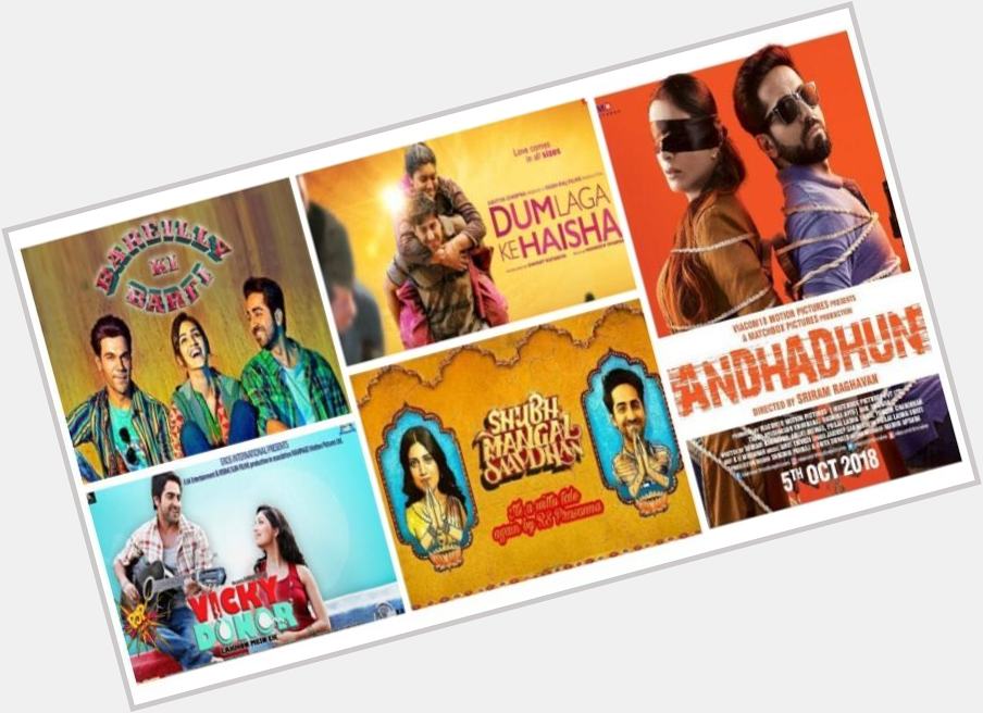 Happy Birthday Ayushmann Khurrana 6 Films That Makes Him A Common Man Hero  