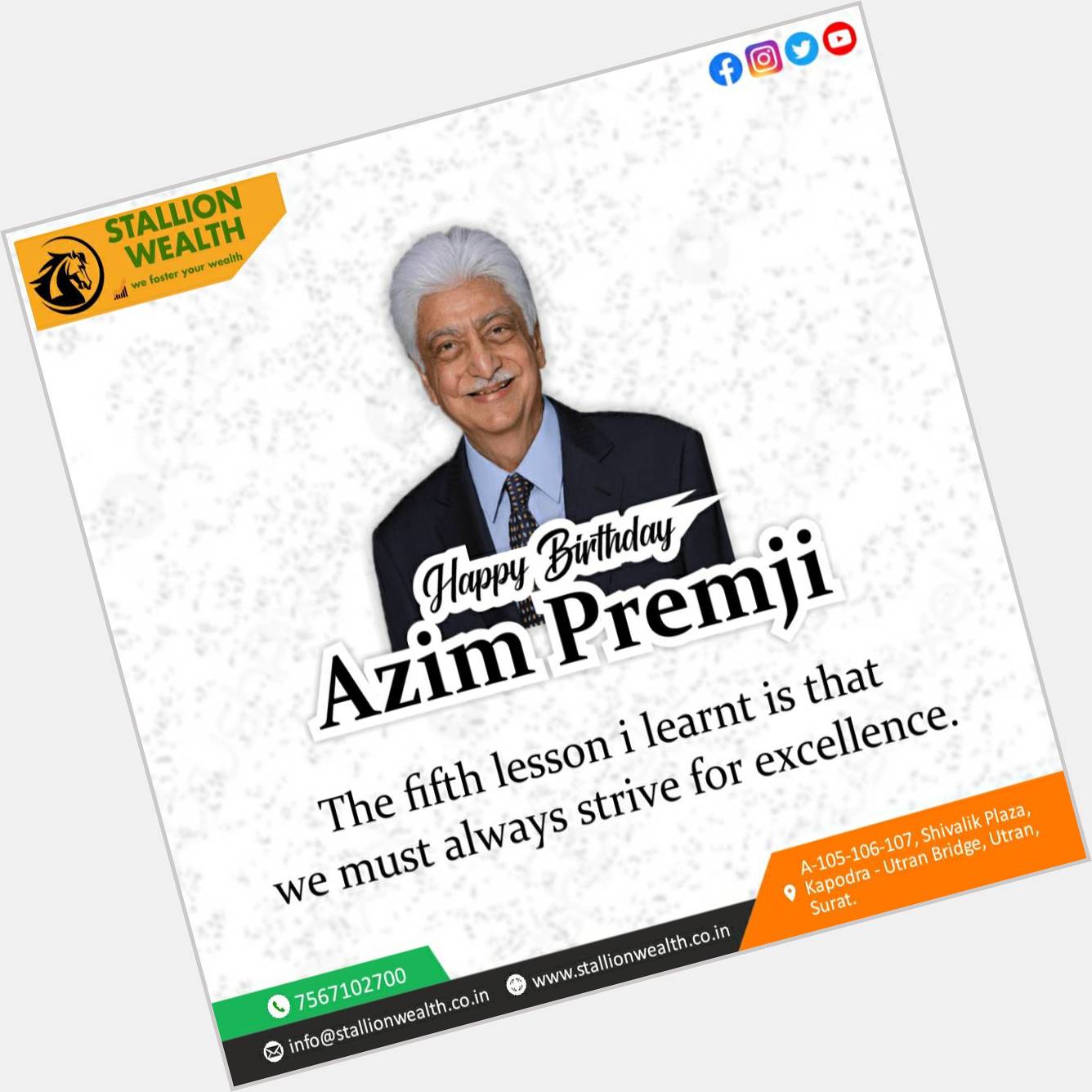 Happy Birthday Azim Premji (WIPRO)    