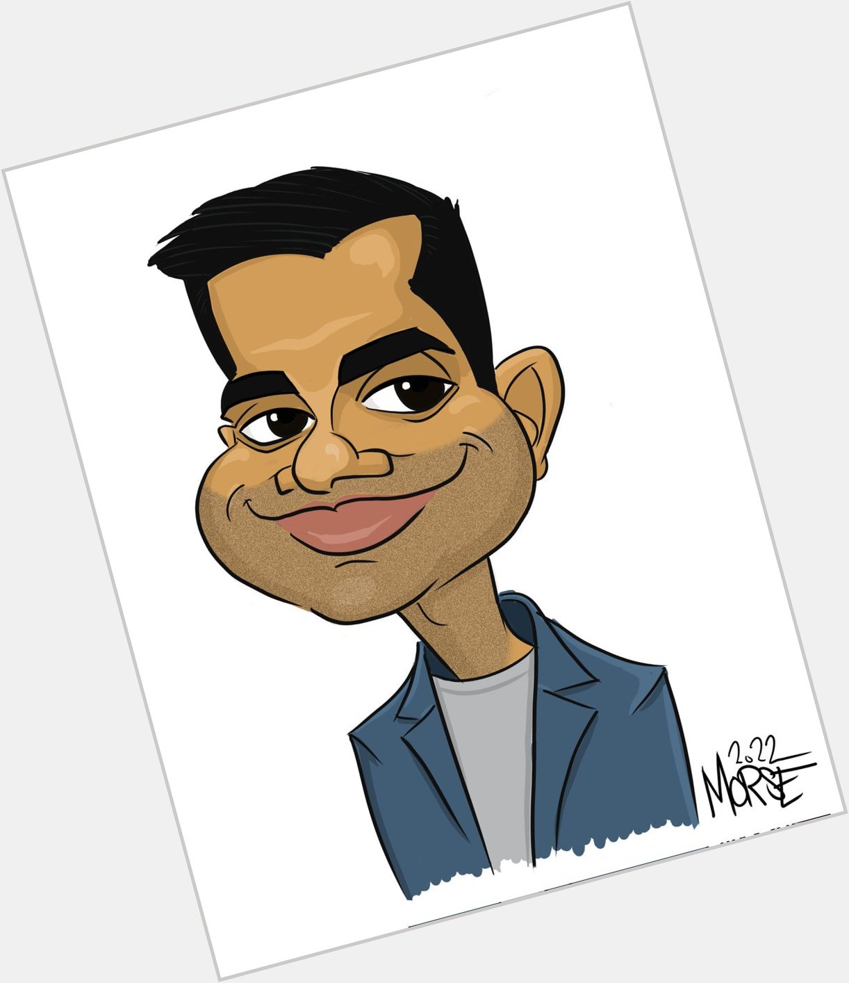 Happy Birthday to Aziz Ansari! Hey, who wants a caricature? Message me!  