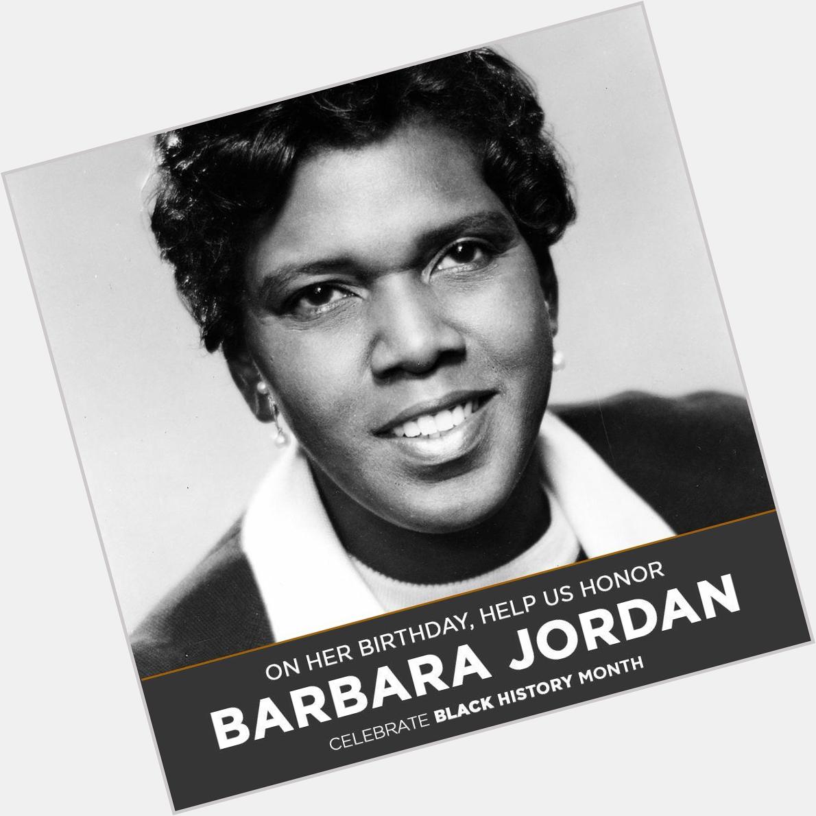 \" Happy birthday Barbara Jordan. 