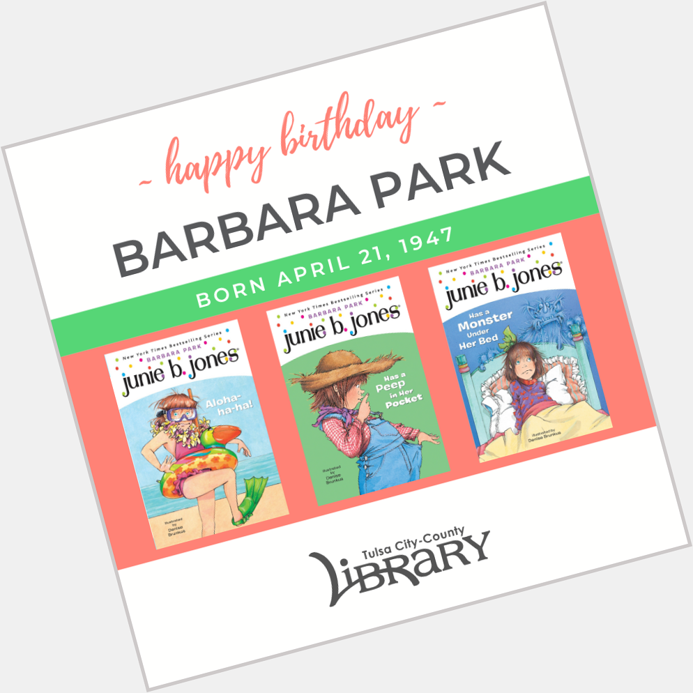 Happy birthday, Barbara Park! 

Find titles by her on Overdrive: 