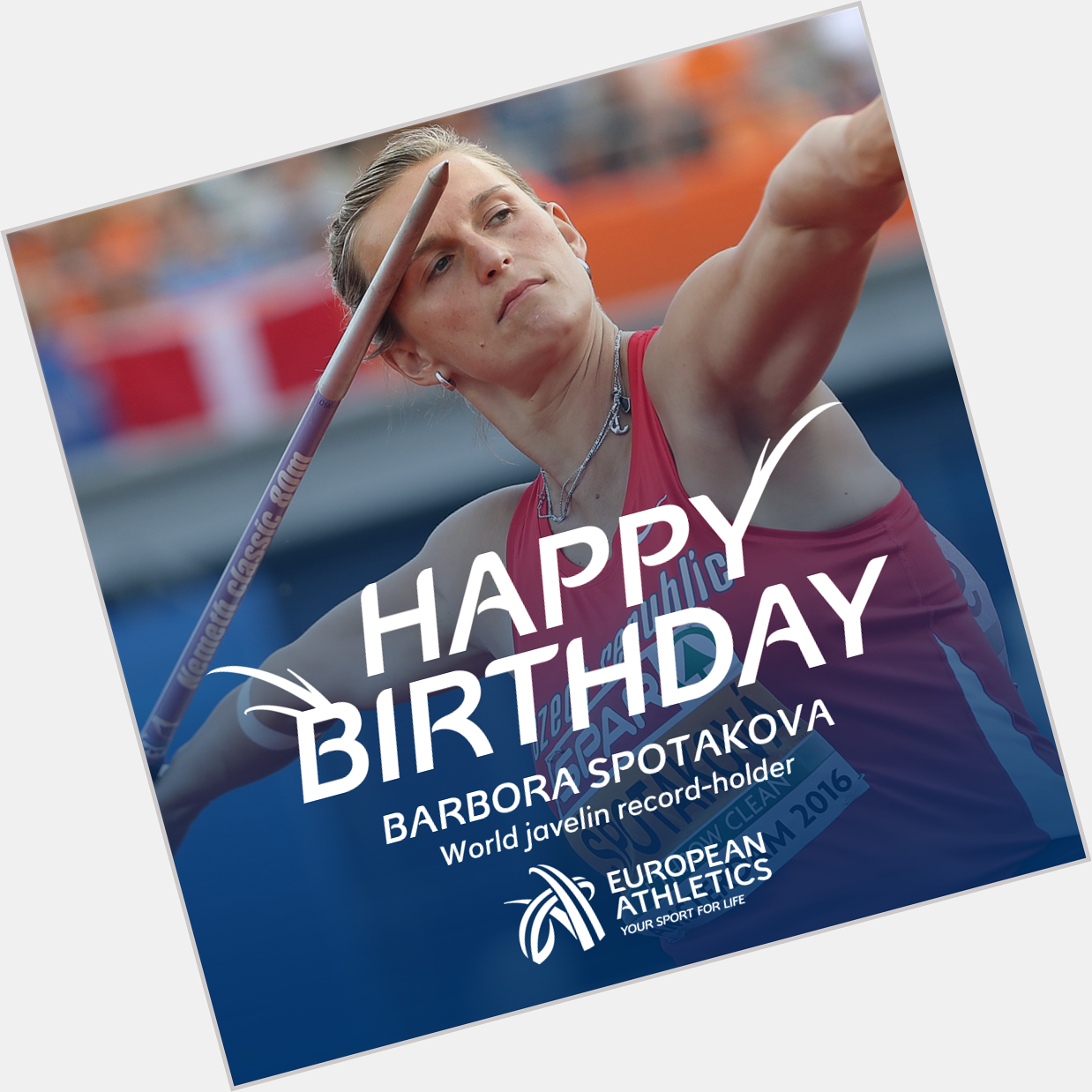 Happy birthday to world javelin record-holder Barbora Spotakova! 