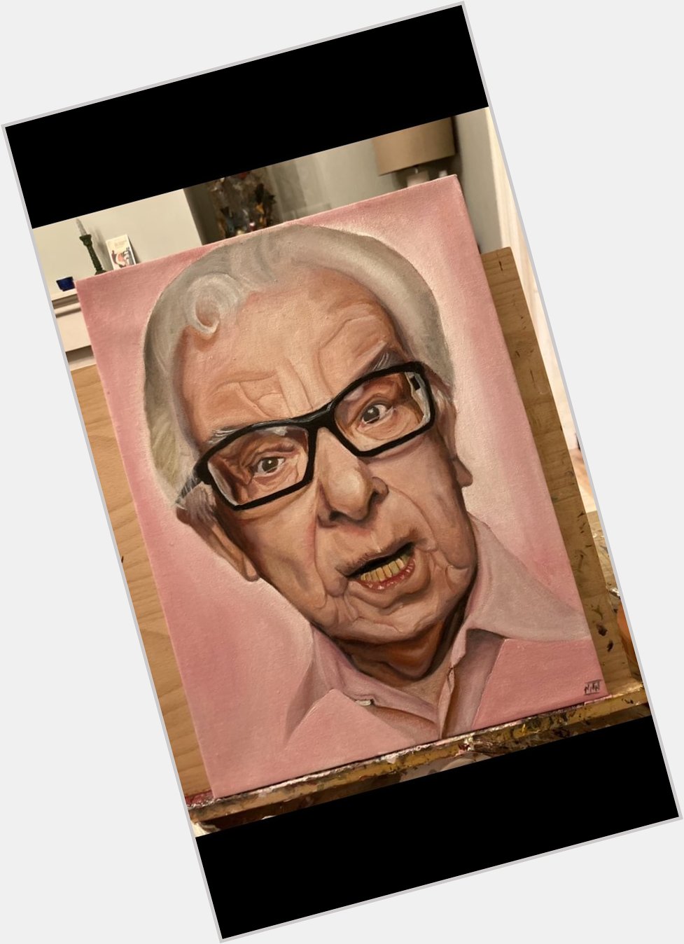 Happy birthday to Barry Cryer. Here s my painting from earlier in the year 