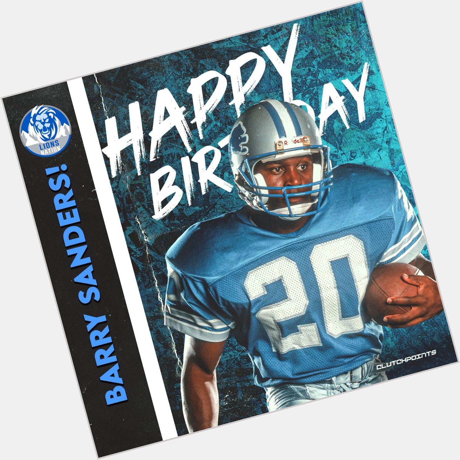 Lions Nation, let\s greet the GOAT Barry Sanders a happy 53rd birthday!  