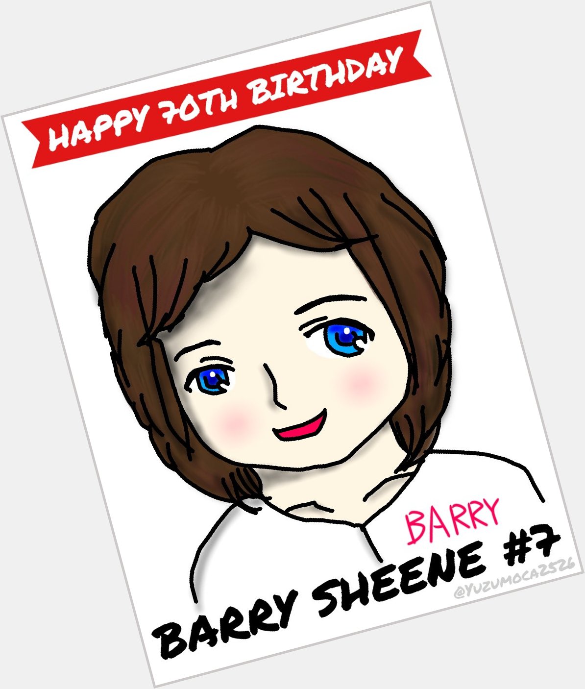Happy Birthday Barry Sheene He would have been 70 today.

I drew his caricature,but it s not a beautiful picture. 