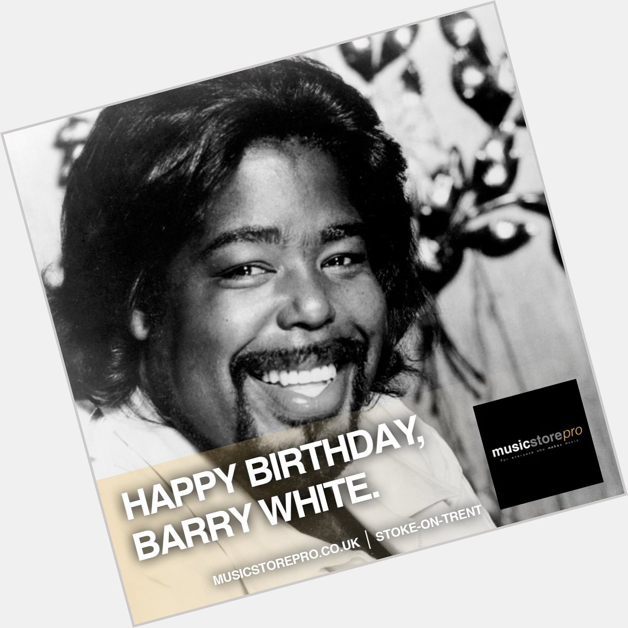 Barry White would have been 73 Years Old Today. Happy Birthday, Barry. 