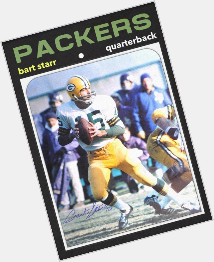 Happy 81st birthday to Bart Starr. Hard to believe he may now be only the third best quarterback in Packers history. 