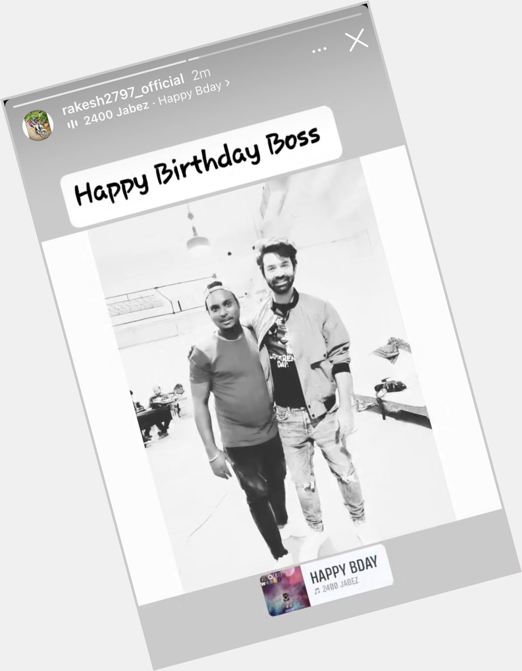   IG story 
Happy birthday Barun sobti  