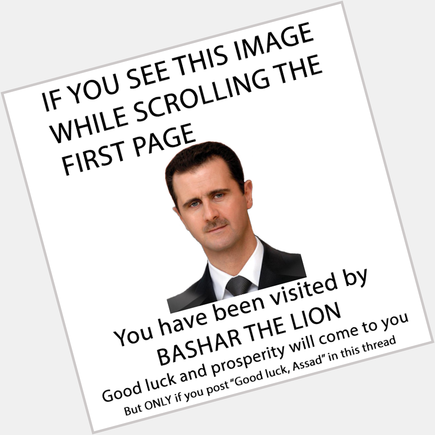 Happy birthday to Bashar al-Assad! 
