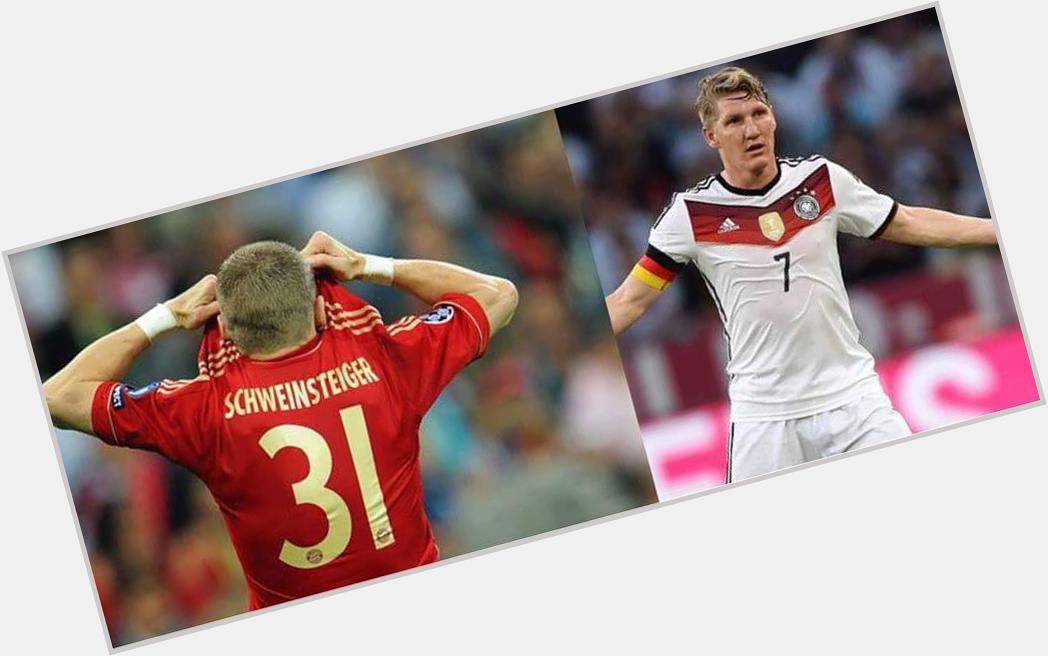 Happy 31st birthday, Bastian Schweinsteiger!  He served Bayern for 17 years. Once a bavarian always a bavarian!  