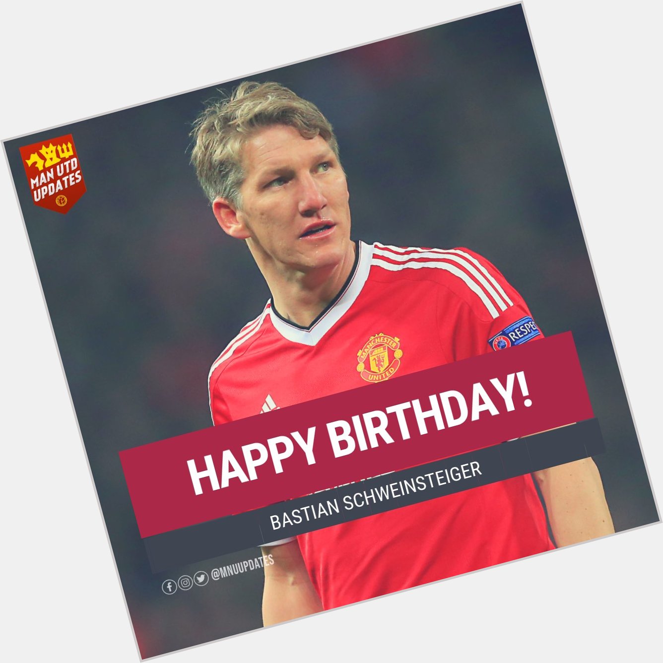 Happy 35th birthday to ex red Bastian Schweinsteiger.     