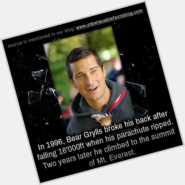 Happy Birthday, Bear Grylls! To celebrate I\m watching Man vs. Wild ALL DAY or drinking some pee. 