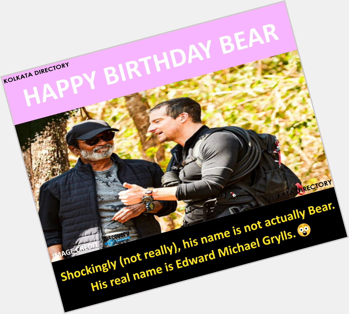 Happy Birthday, Bear Grylls.   