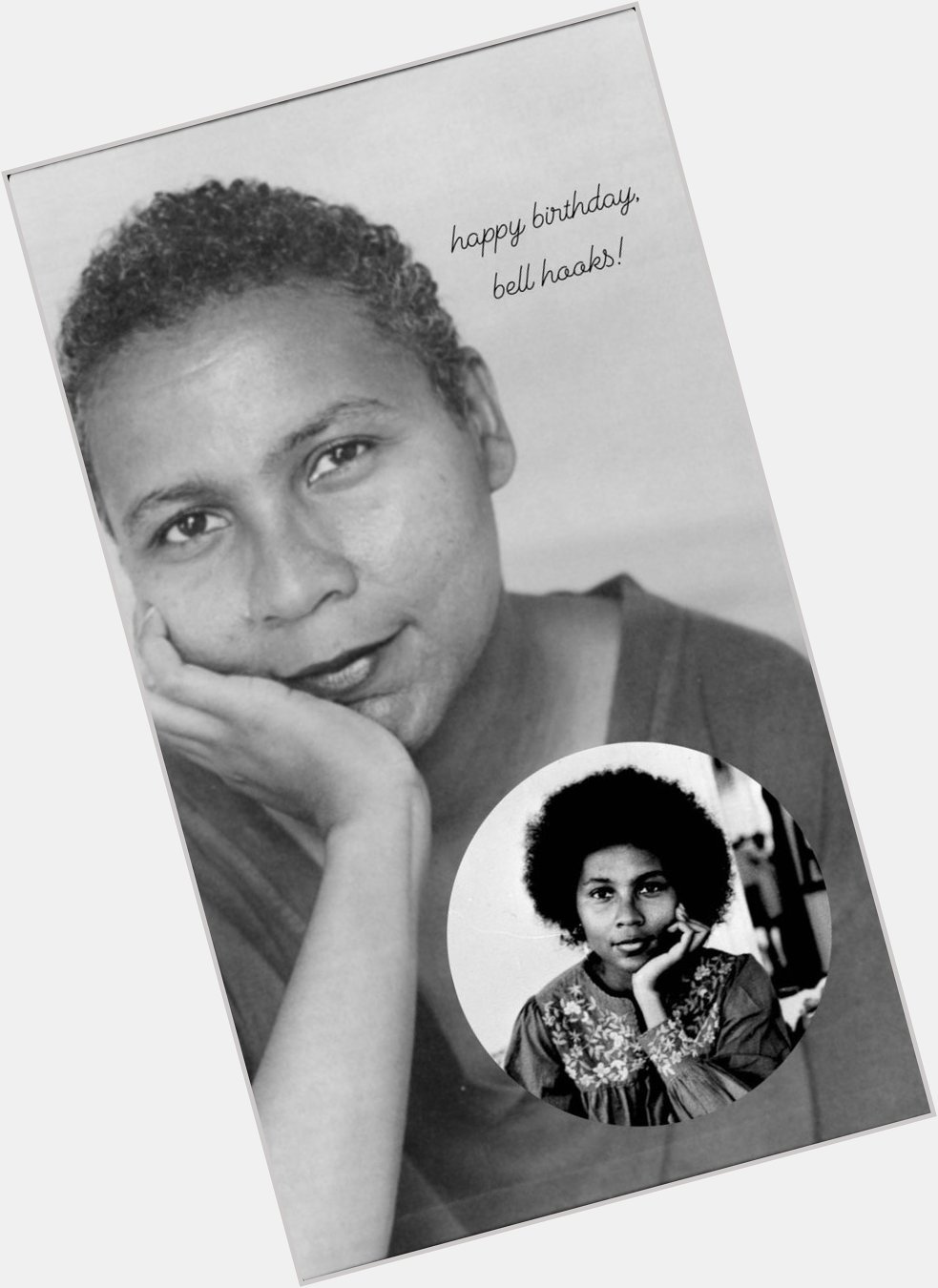 Happy birthday, bell hooks! Very grateful for her mind, her insight, and her deep care for our Folk. 
