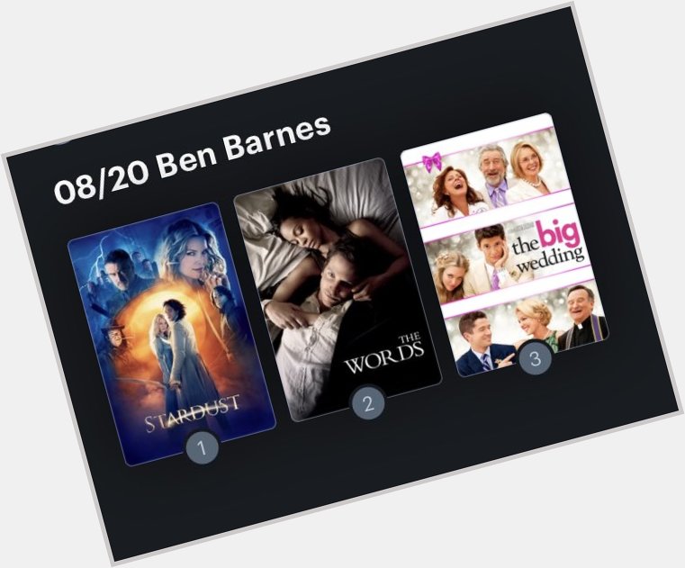 Hoy cumple años el actor Ben Barnes (40). Happy Birthday ! Aquí mi mini ranking: 