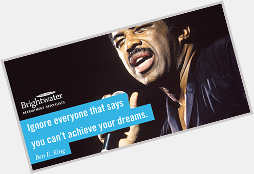 Happy Birthday to the late, great Ben E King. 