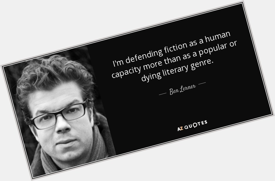 Happy Birthday to American novelist, essayist, and critic Ben Lerner! 