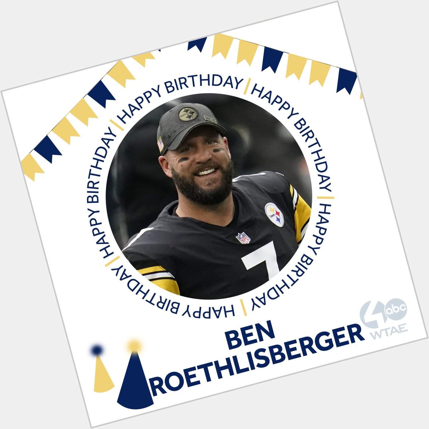 Happy birthday No. 7!    Ben Roethlisberger is celebrating his 41st birthday. 
