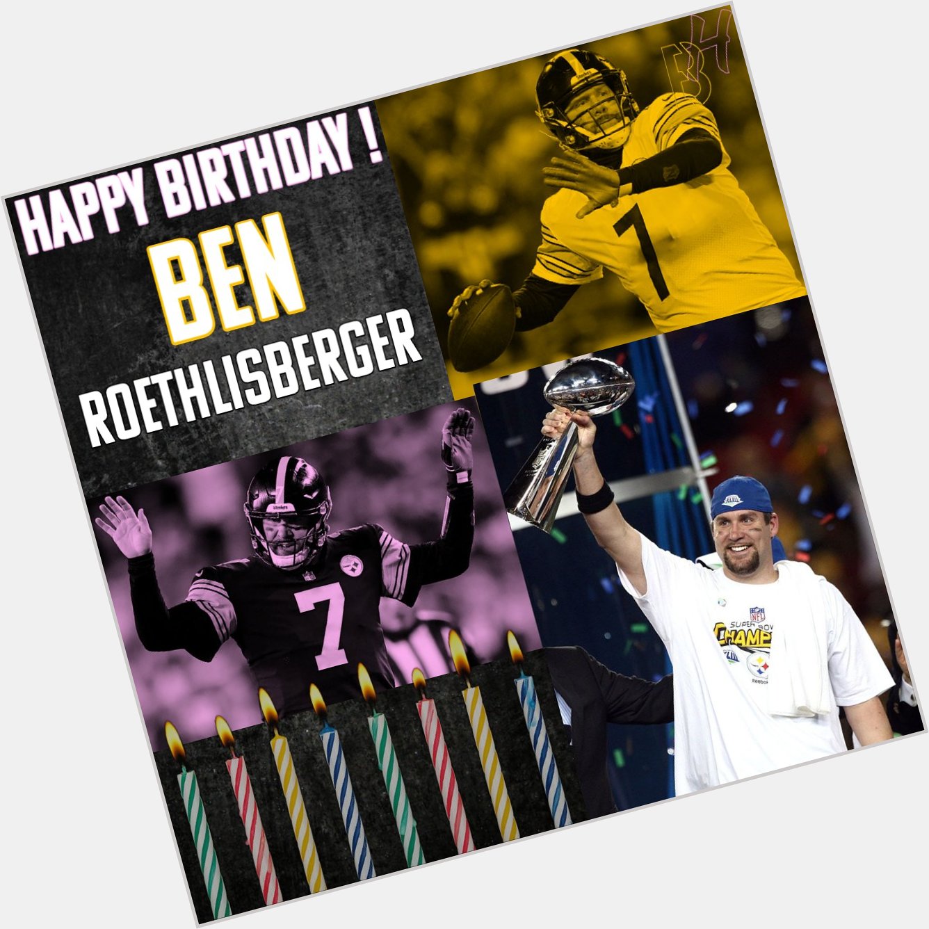 Happy belated Birthday to former Pittsburgh Steelers quarterback Ben Roethlisberger ( 
