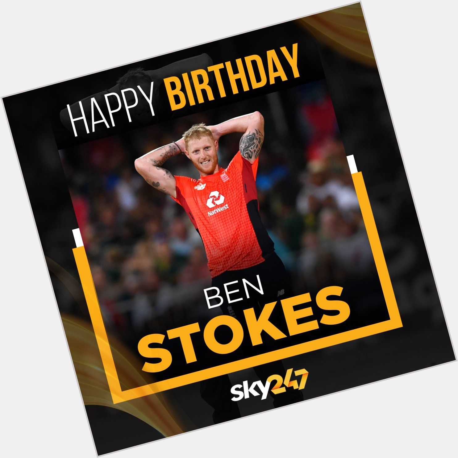 Wishing World Cup winning all-rounder Ben Stokes a very happy birthday.    