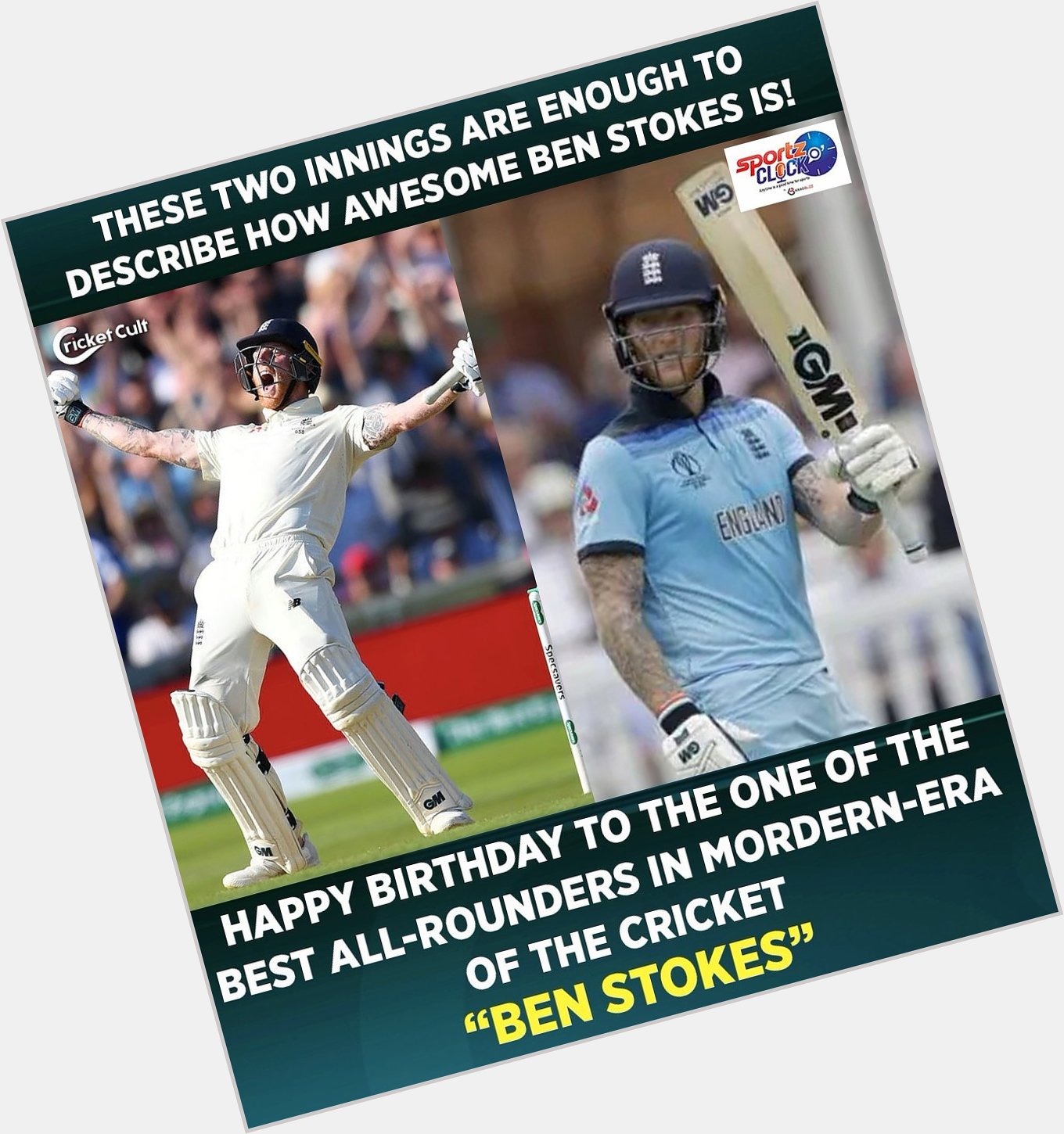 Happy Birthday   to the 
world best all-rounder Ben Stokes from team 