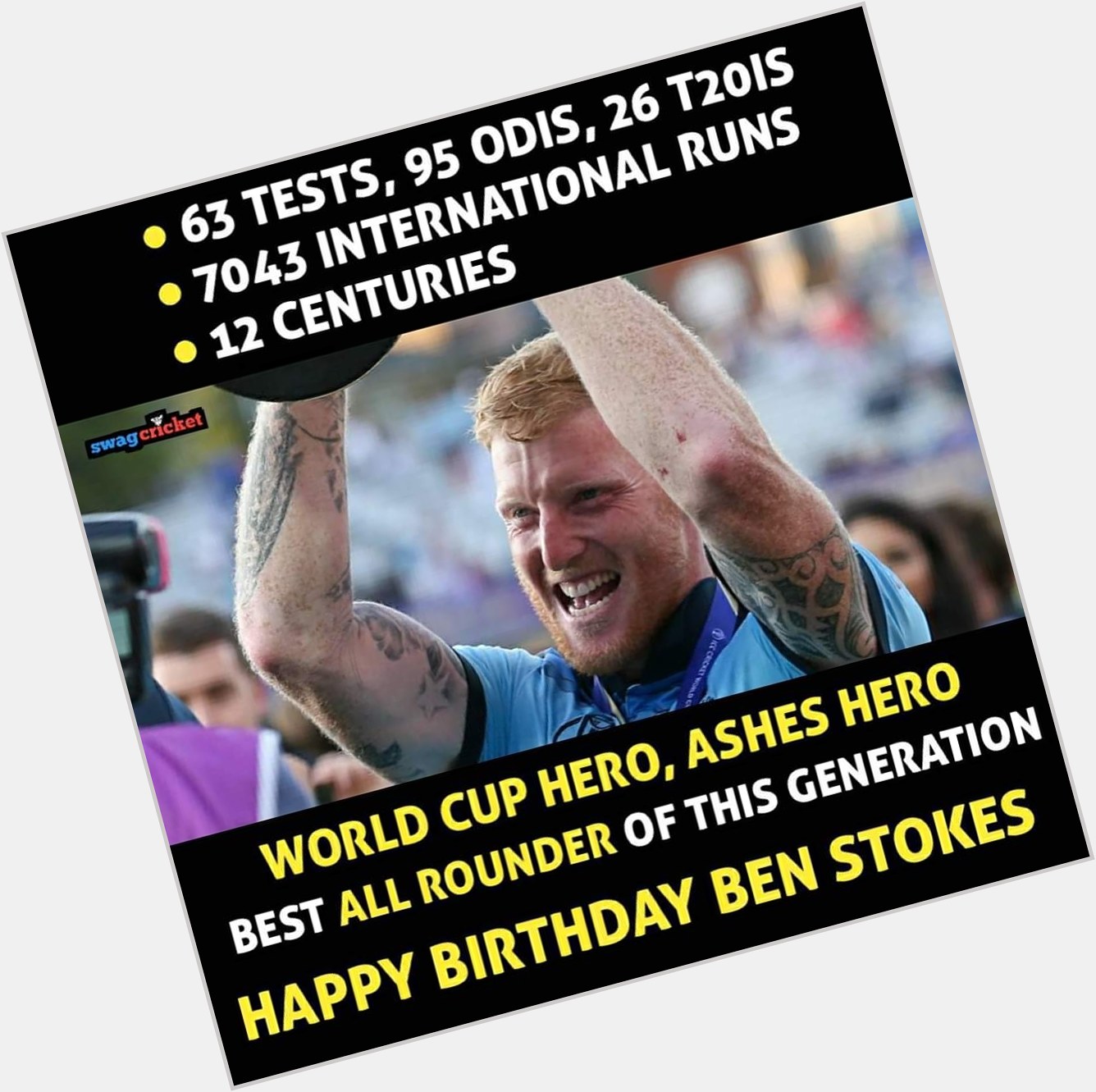 Happy Birthday Sir Ben Stokes! 