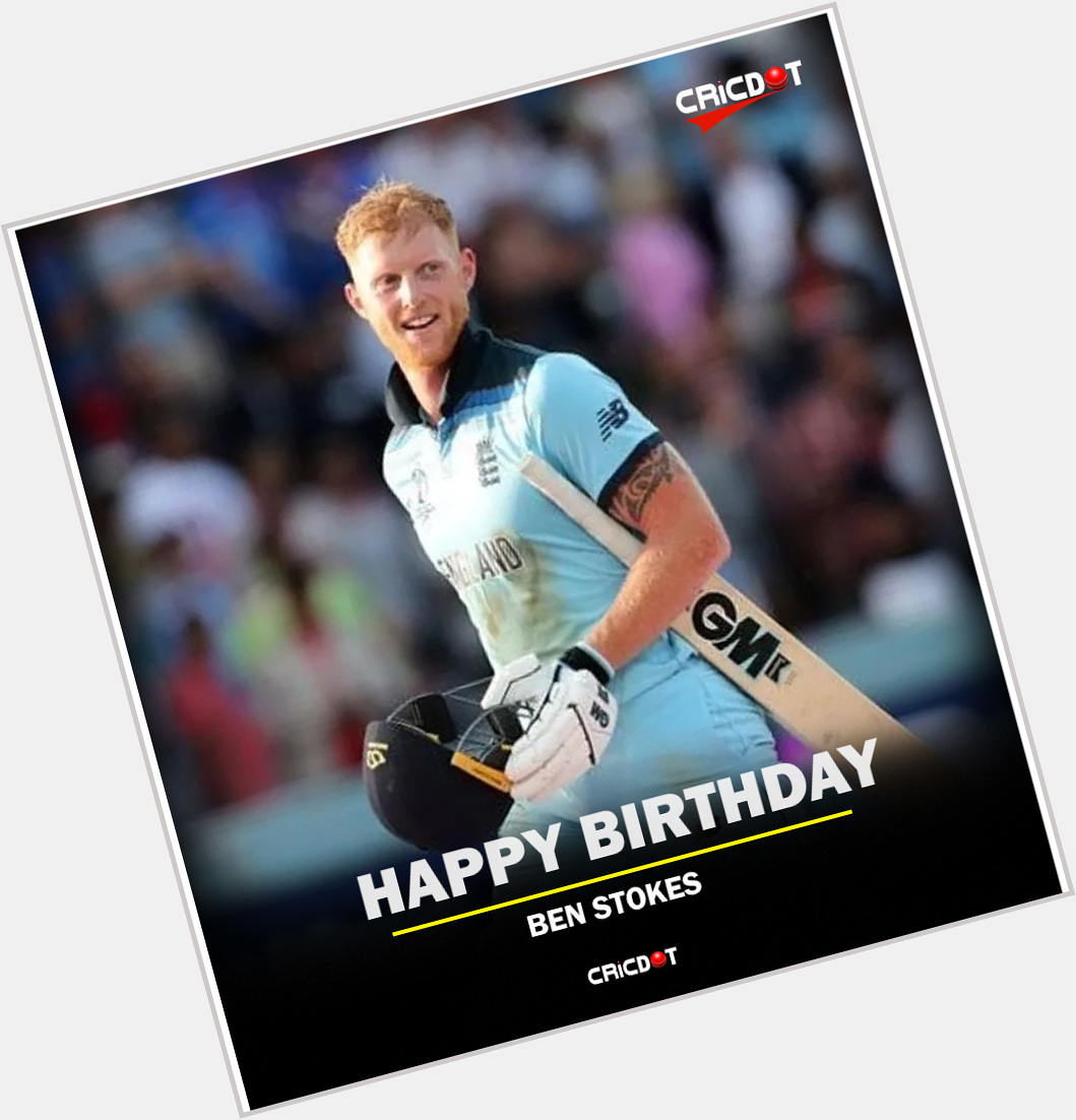 Hero of the 2019 World Cup!
Wishing the all-rounder Ben Stokes a very happy birthday   