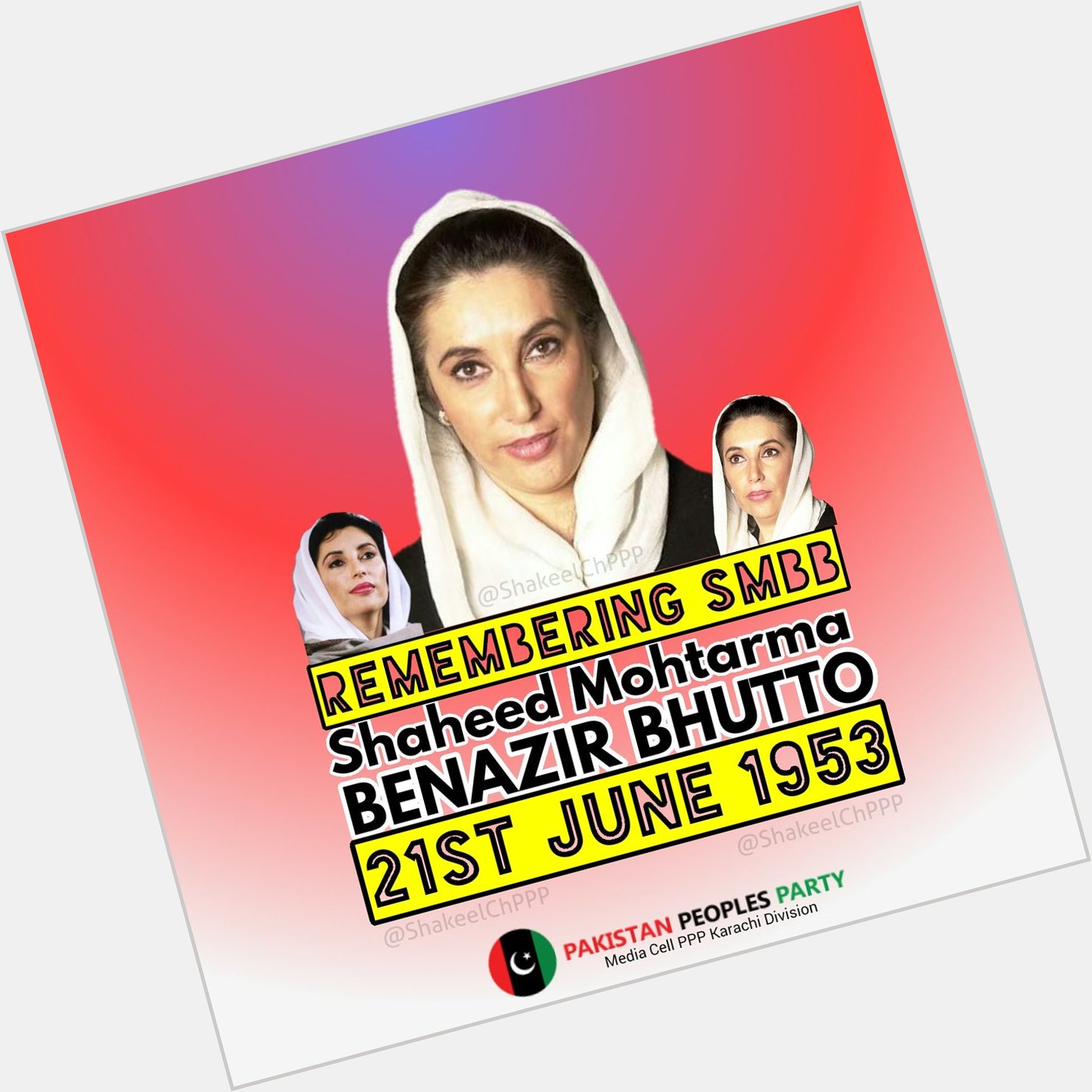 Happy Birthday Daughter of the east ..
Shaheed Mohtarma Benazir Bhutto  