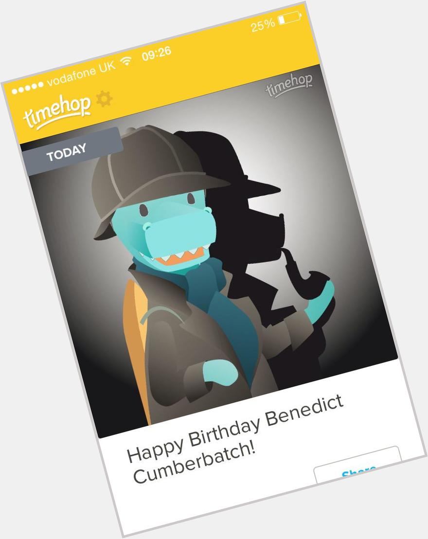 Timehop having a segment dedicated to Benedict Cumberbatch\s birthday just makes me so happy! 
