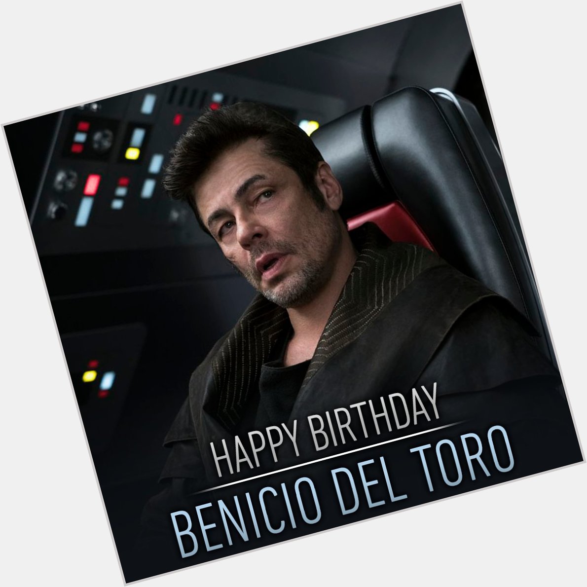 Happy birthday to Benicio del Toro, the man who brought The Last Jedi\s DJ to life. 