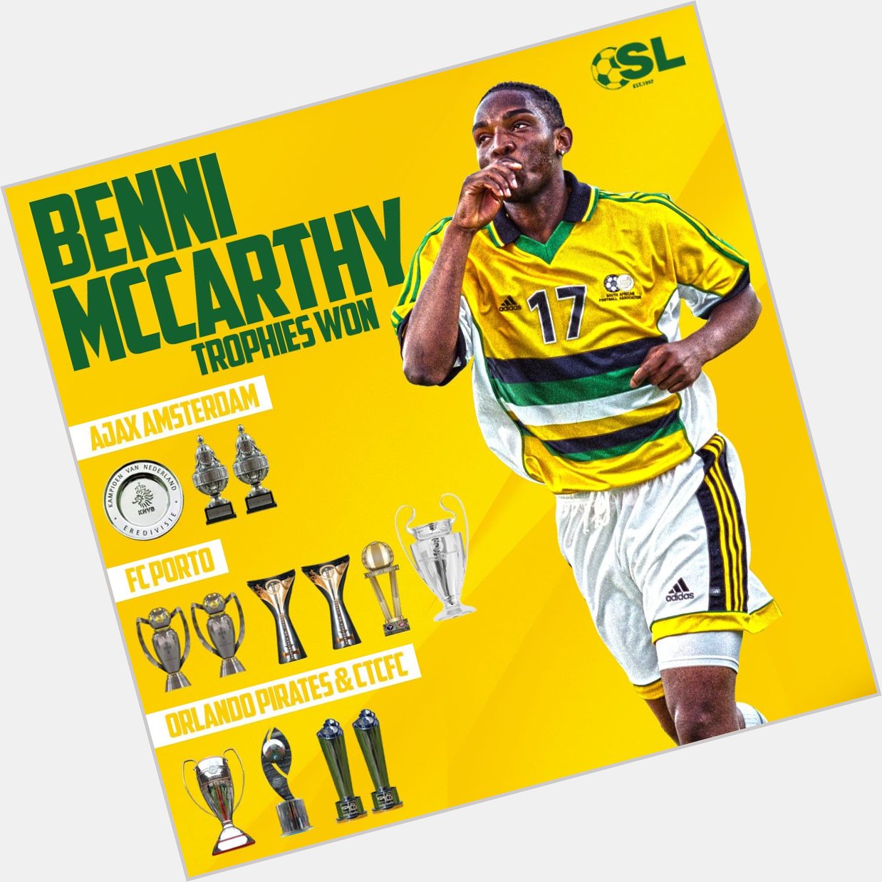 What a legend, we will never have another Benni McCarthy!                   Happy birthday! 
