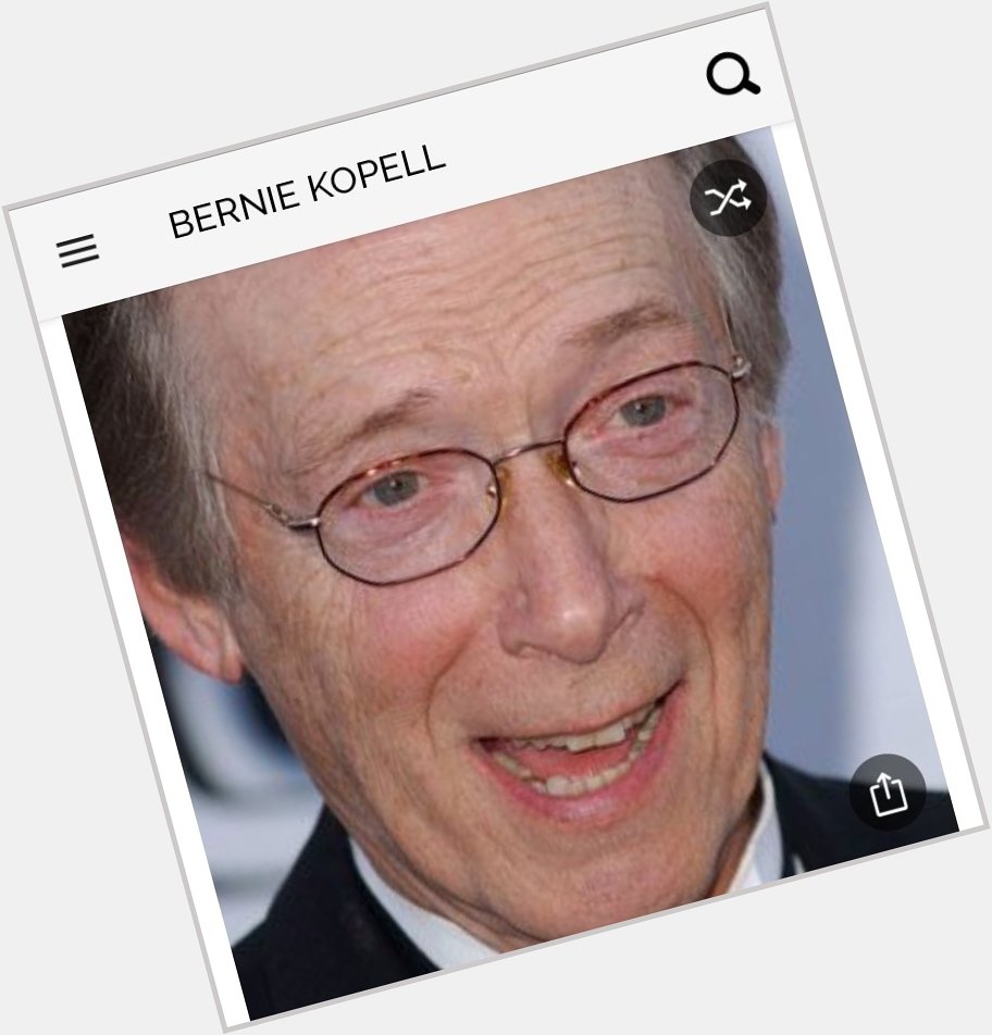 Happy birthday to this great actor.  Happy birthday to Bernie Kopell 