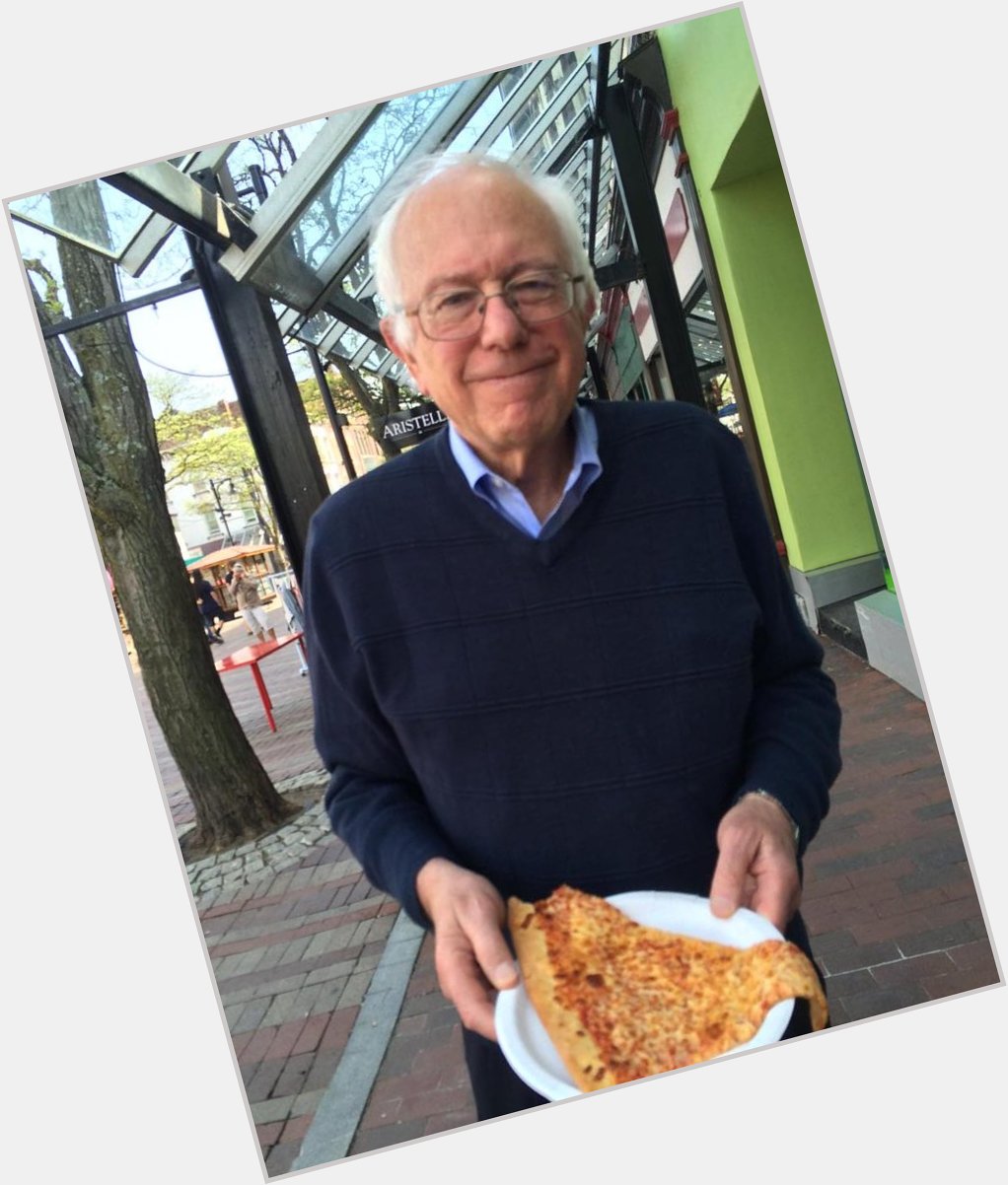 Happy birthday to this pizza legend, mr bernie sanders!!!! 