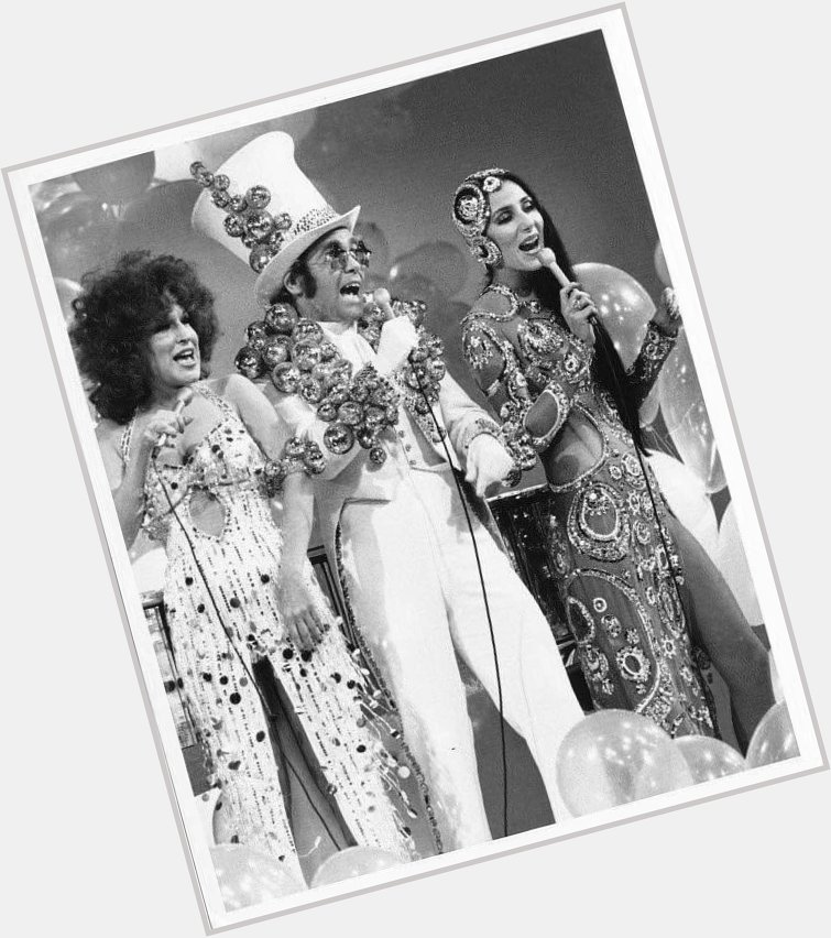 Happy 77th Birthday to Bette Midler! This is an epic photo of Bette, Elton and Cher!    