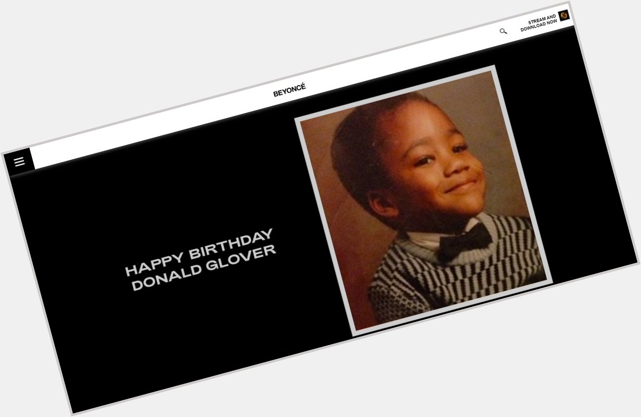 Beyonce wishing our boy a happy birthday on her website  
