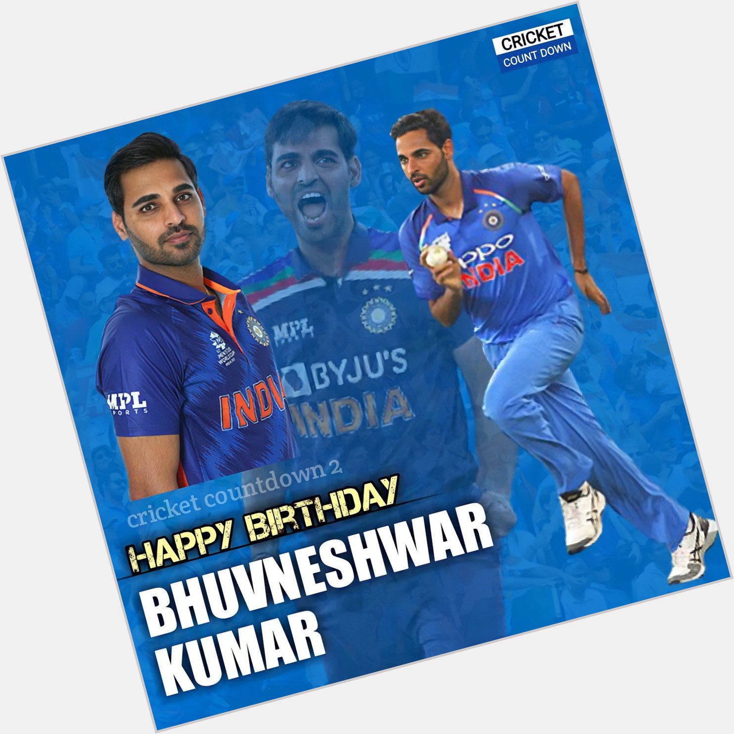  Happy birthday  Sir let me remind you that today is Bhuvneshwar Kumar\s birthday 