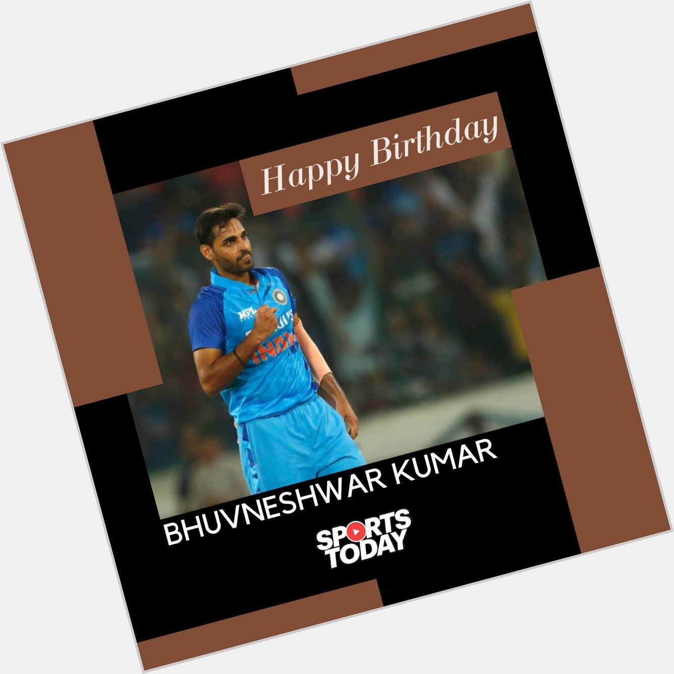 Happy birthday to Indian pacer Bhuvneshwar Kumar    