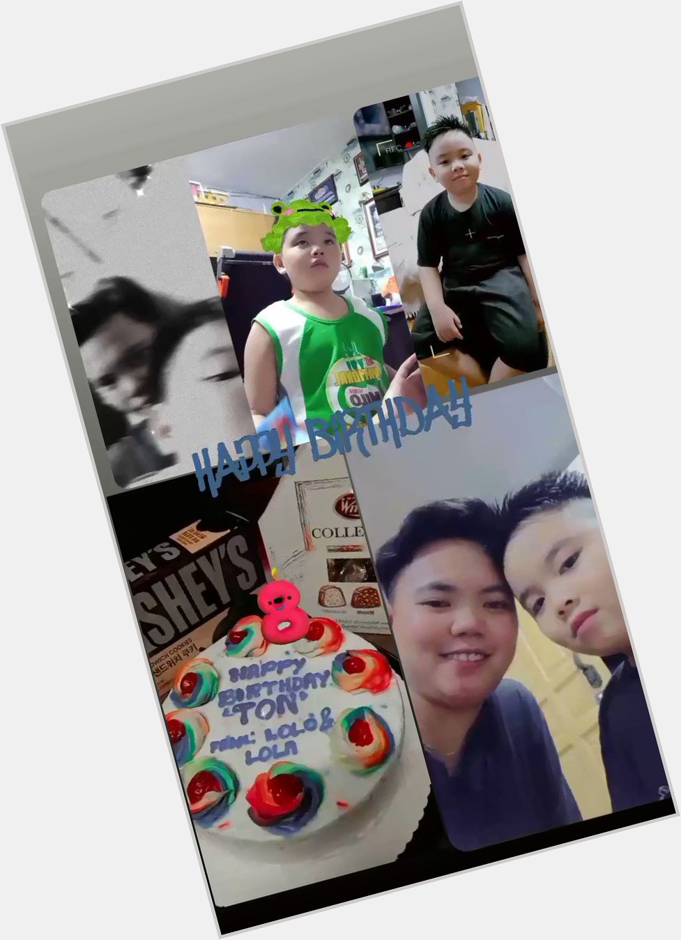 Happy birthday ton ton big boy kana marunong kapa sakin mag english Stay sweet and kind Iloveyouuu Bb!  
