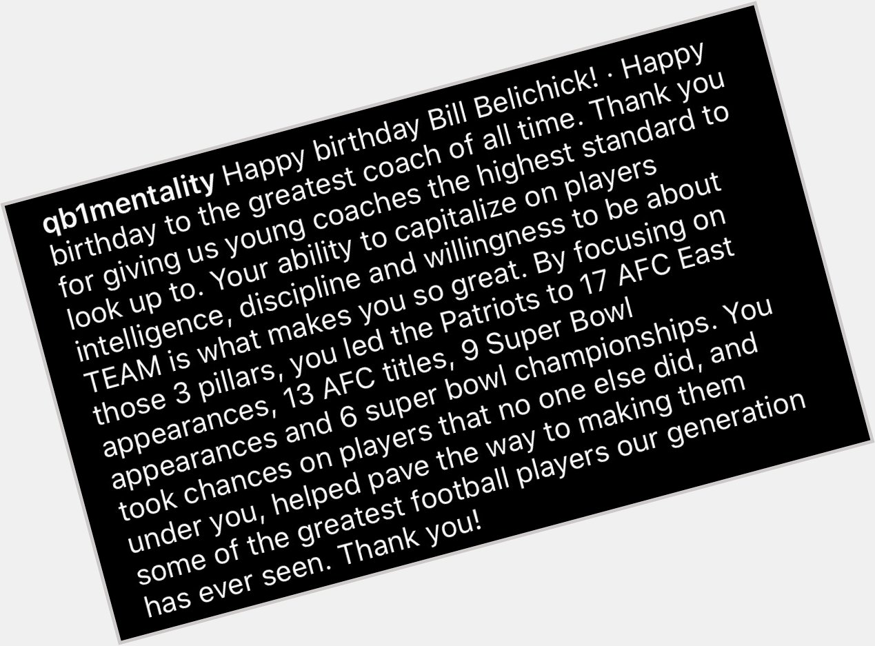 Happy birthday Bill Belichick! 
