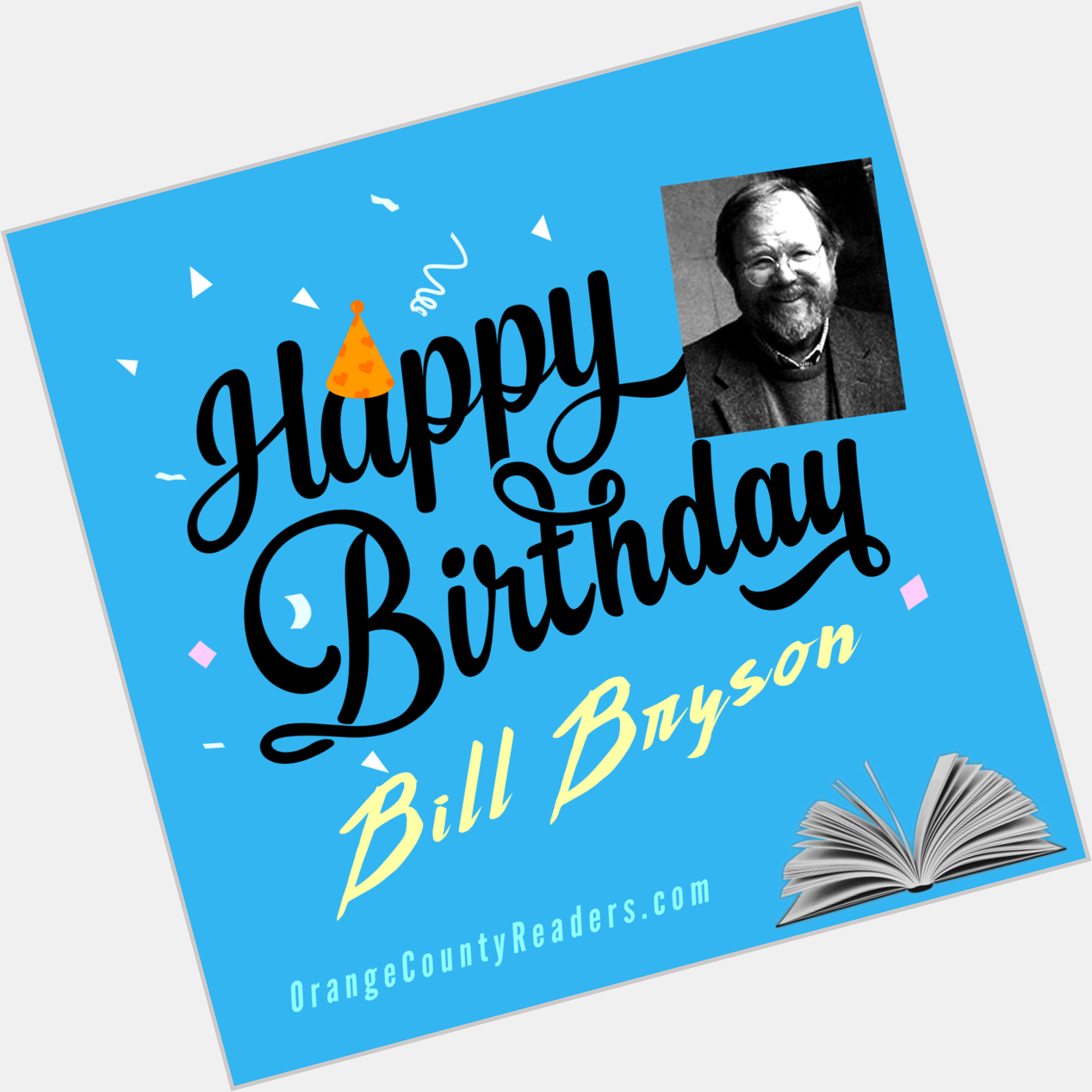 Happy Birthday Authors | Bill Bryson   