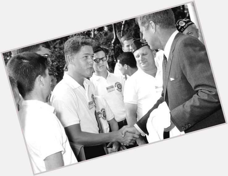Happy Birthday to former POTUS Bill Clinton! Have you ever seen this photo of him meeting JFK? 
