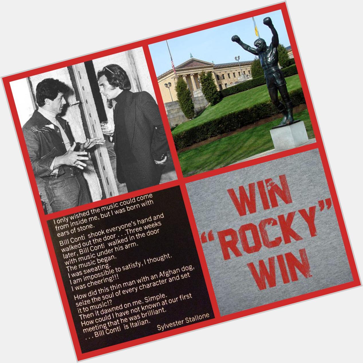 My last Rocky shirt is not for but the one & only Bill Conti! Happy 73rd Birthday 