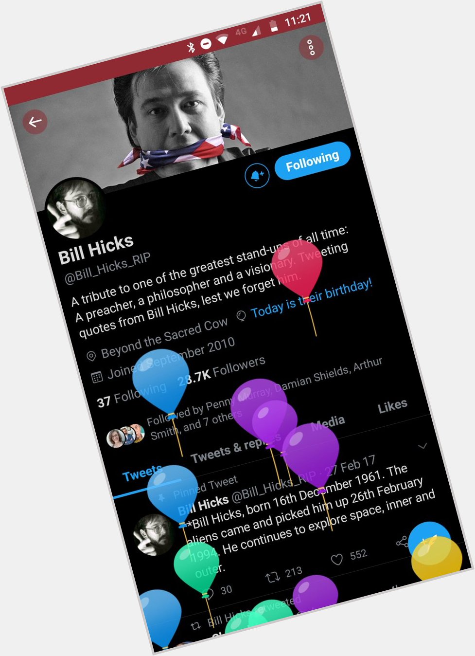 Huh, never seen this birthday balloon action on message before! Happy birthday 