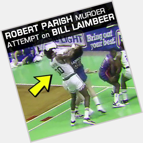 Happy birthday to Bill Laimbeer who once got smacked Robert Parish on to the floor. 