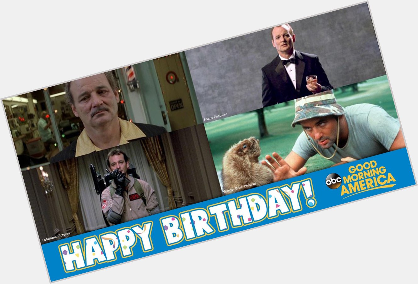 Happy Birthday to an absolute legend in the comedy and acting worlds: Bill Murray! He turns 65 today.  